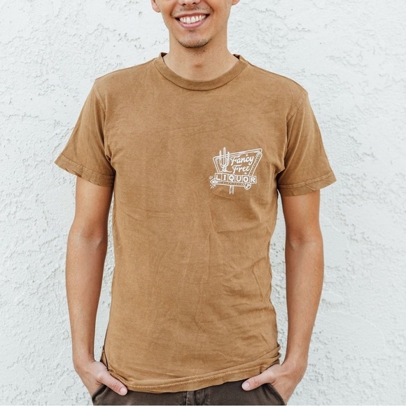 Lane Seven Other - Lane Seven Shirt Brown Fancy Free Marquee Graphic Tee Size Large